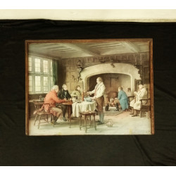 Mesita con cajón decorada